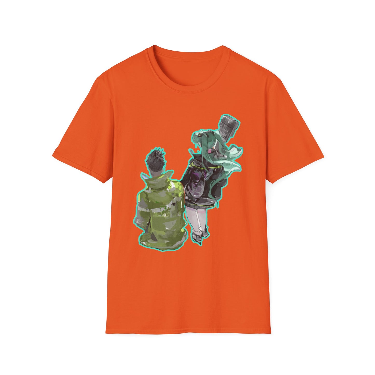 Stylish Unisex  cyber punk style Softstyle T-Shirt with Unique Graphic Design - Perfect for Casual Wear, Gifts, Art Lovers, Birthday, Everyday Style