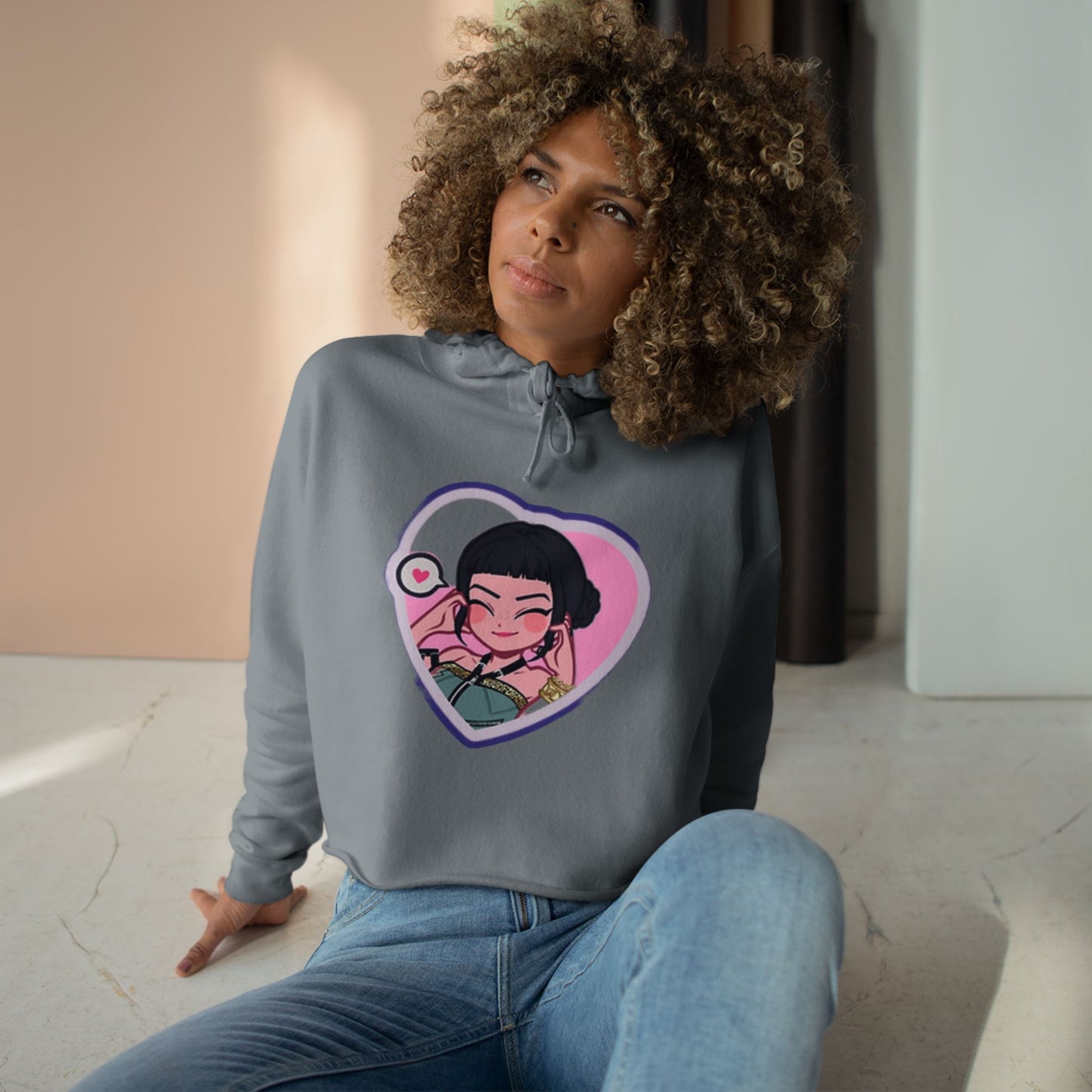 Idol style 2 Crop Hoodie, Stylish Casual Wear, Gift for Anime Fans, Perfect for Parties & Events, Unique Trendy Apparel