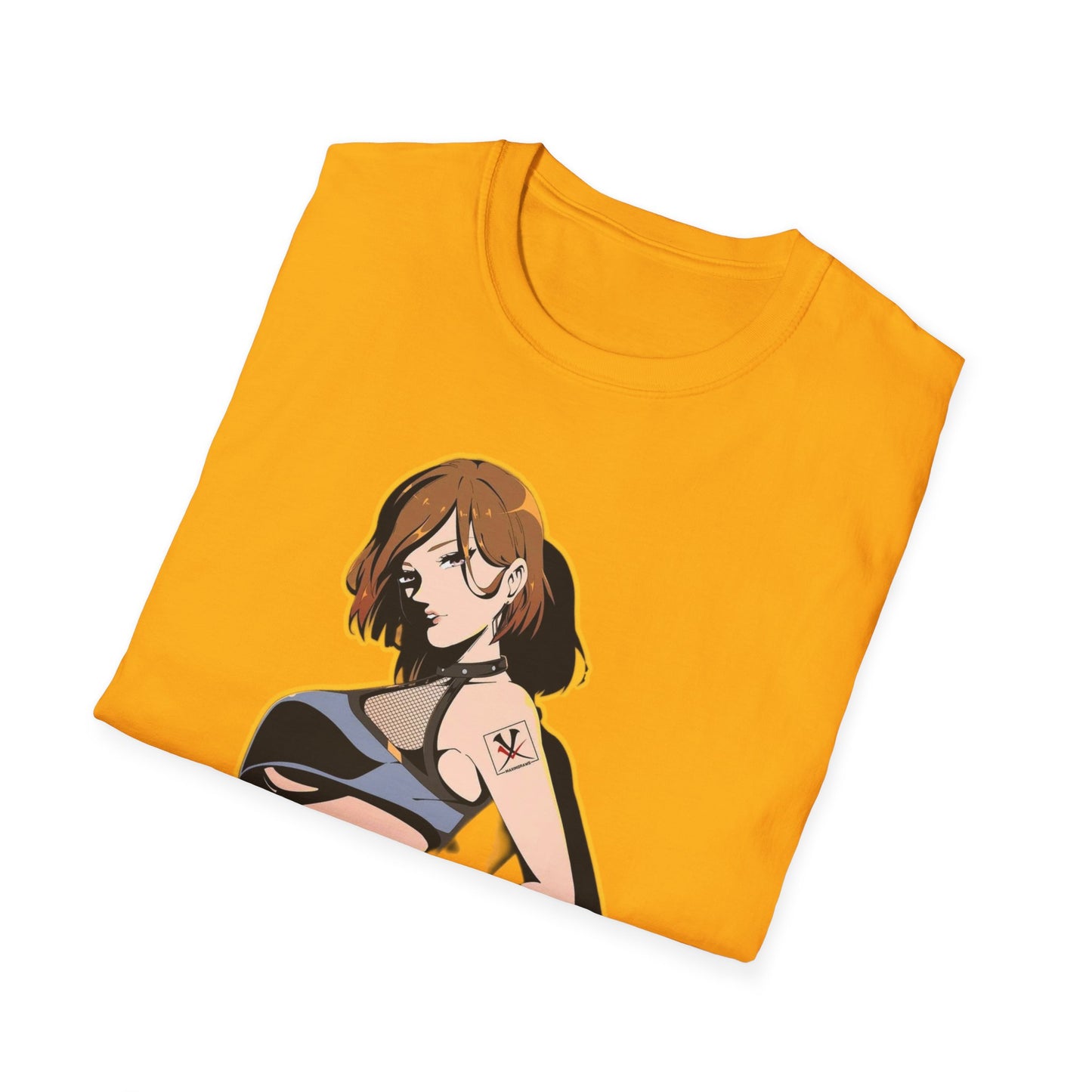Chic Graphic one piece T-Shirt for Trendy Fashionistas, Unisex Softstyle Tee, Anime Art Apparel, Perfect Gift for Birthdays and Casual Outings