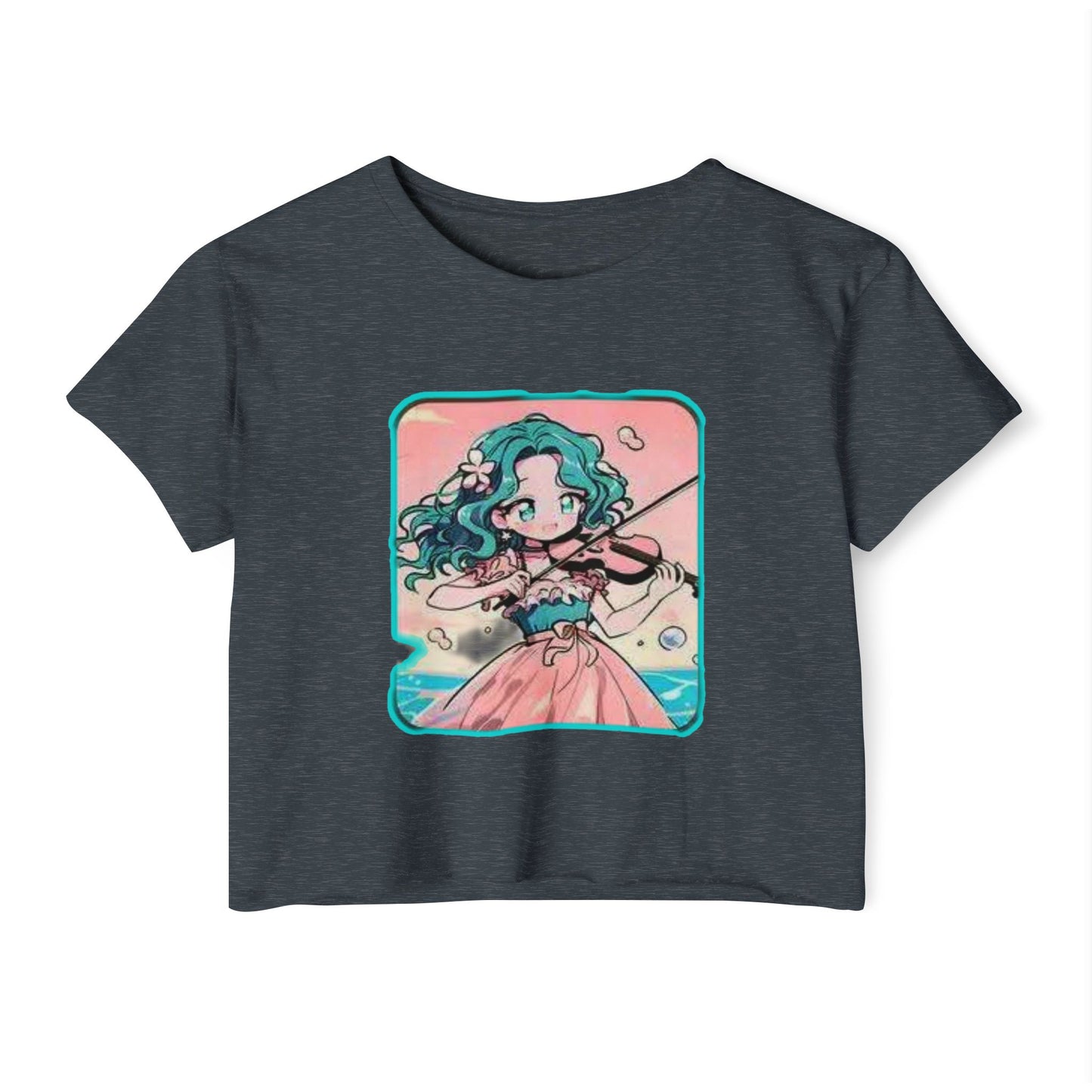 Women's Festival sailor moon 16 Crop Top, Boho Chic Shirt, Cute Summer Top, Music Festival Outfit, Casual Crop Tee, Gift for Her