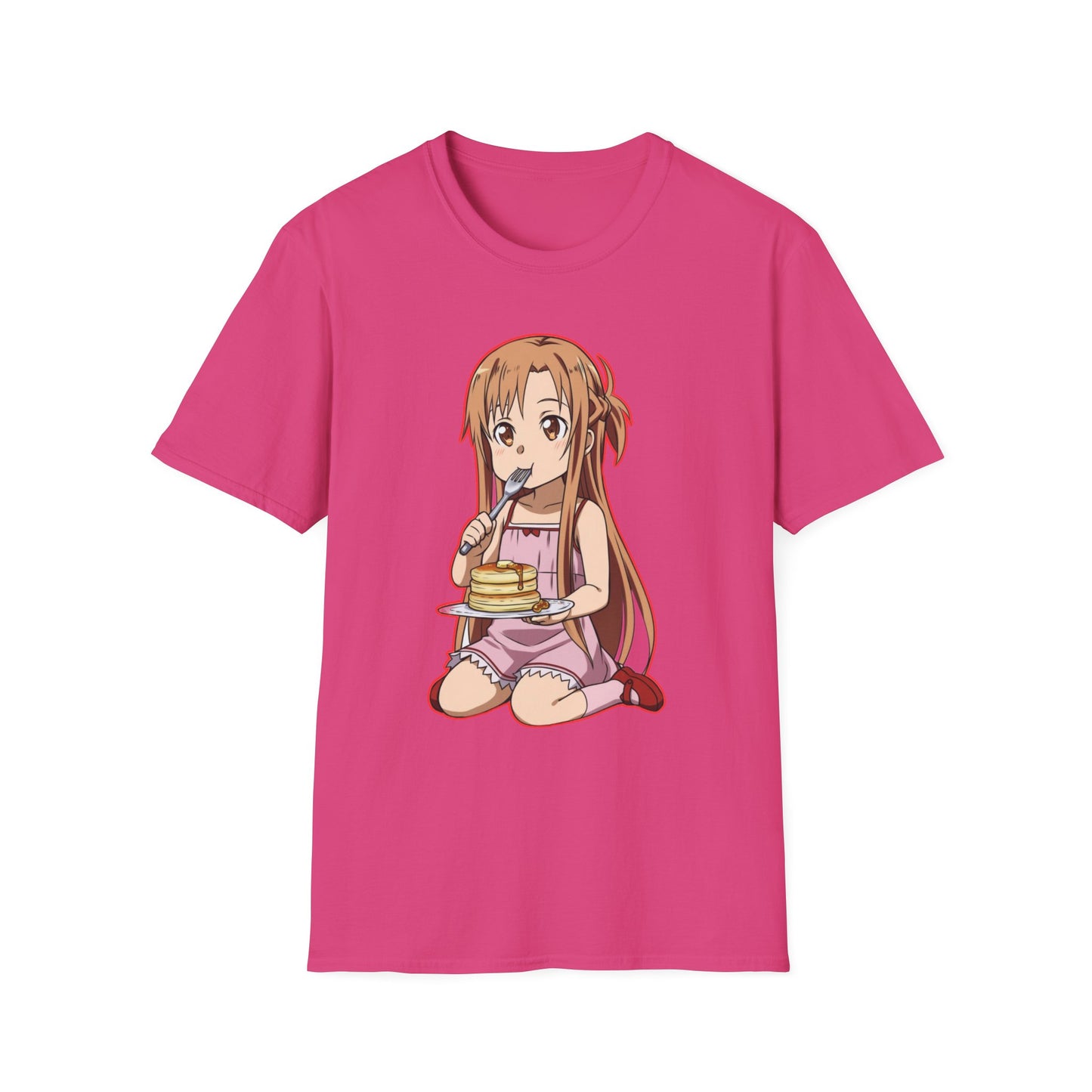 Anime Character Pancakes  sao Unisex Softstyle T-Shirt, Cute Graphic Tee, Gift for Fans, Casual Wear, Cosplay Event