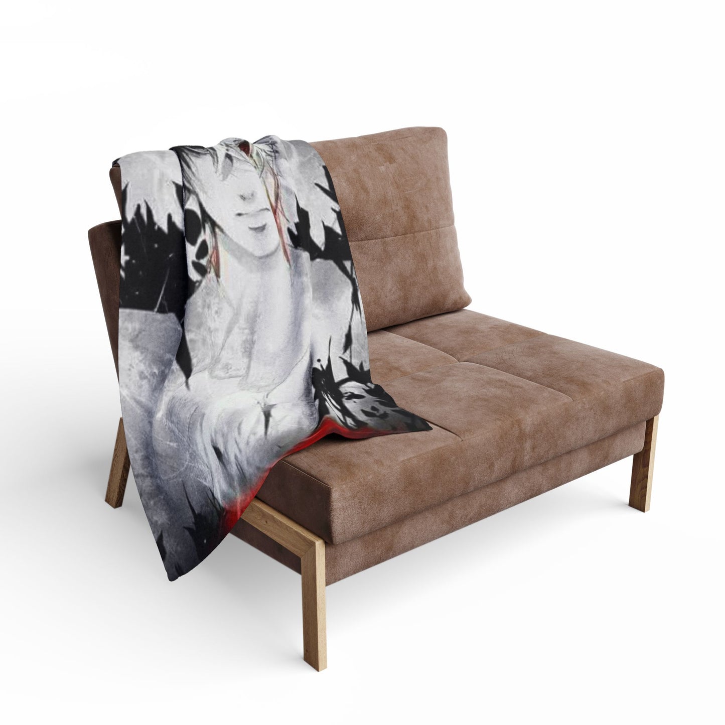 Dark Aesthetic Arctic Tokyo ghoul style Fleece Blanket, Cozy Throw for Cult Movie Fans, Anime Lovers, Home Decor, Unique Gift Idea