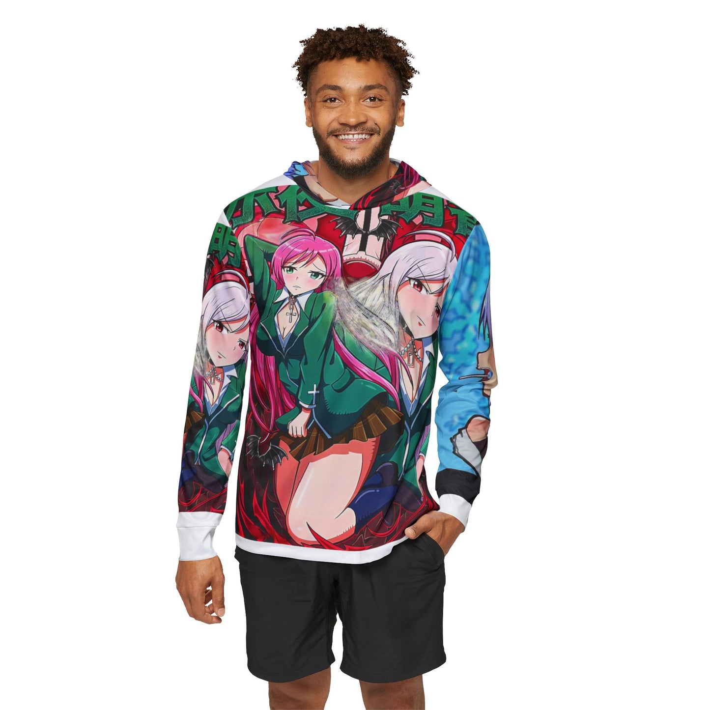 Anime-Inspired Men's Sports Warmup Hoodie, Stylish Athletic Wear, Gift for Gamers, Perfect for Casual Outings, Unique Graphic Apparel