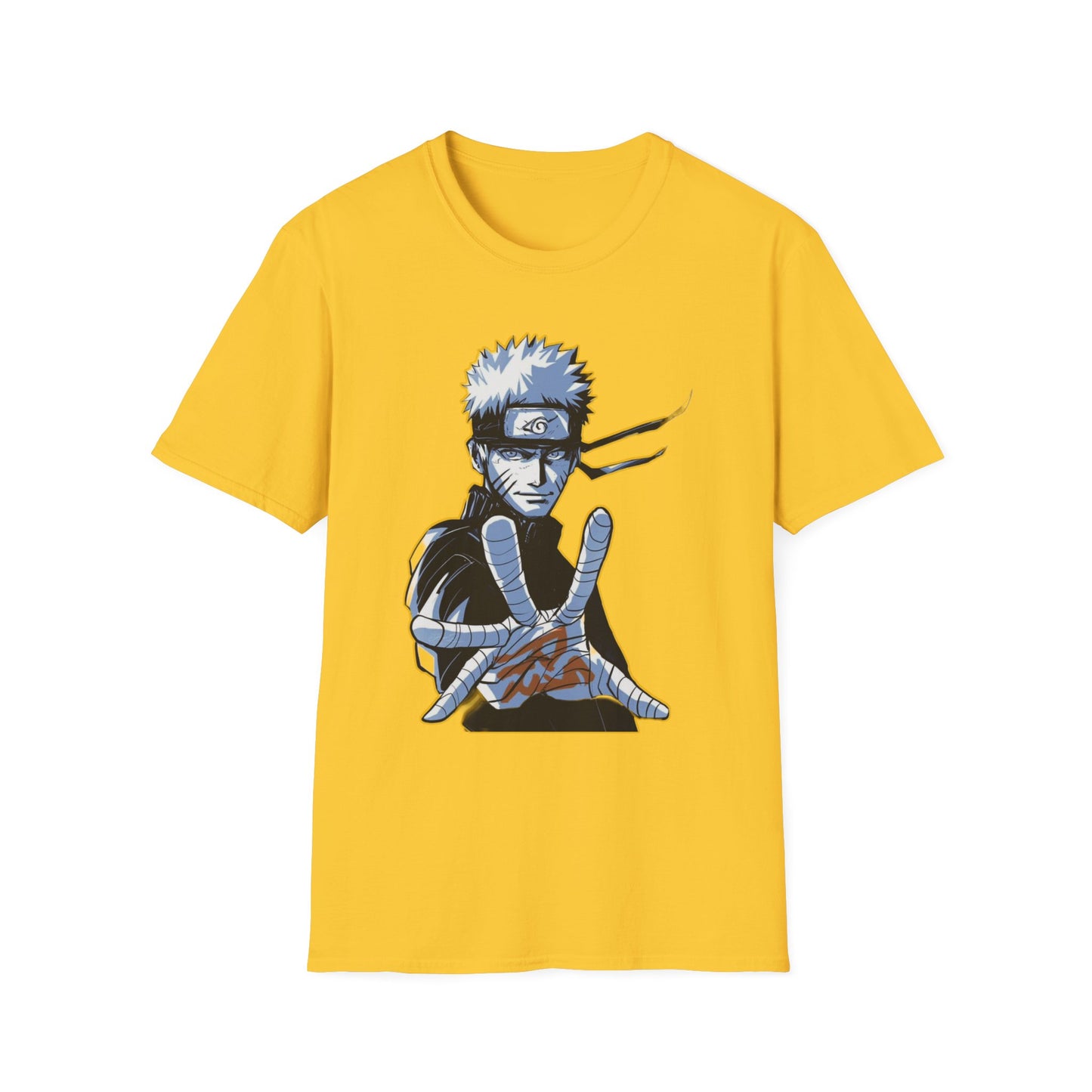 Naruto-Inspired Unisex Softstyle T-Shirt, Anime Fan Tee, Gifts for Cosplay, Comfy Everyday Wear, Perfect for Halloween and Birthdays
