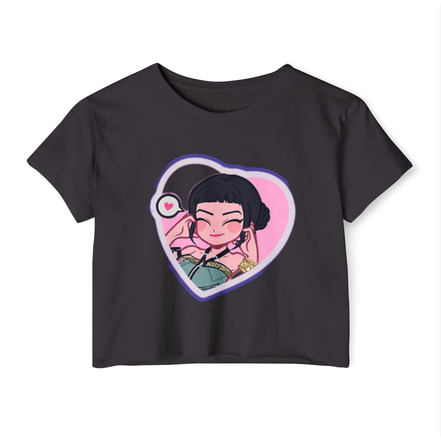 Idol style 1 Crop Top for Women, Summer Fashion, Cute Anime Tee, Festival Outfit, Anime Lover Gift