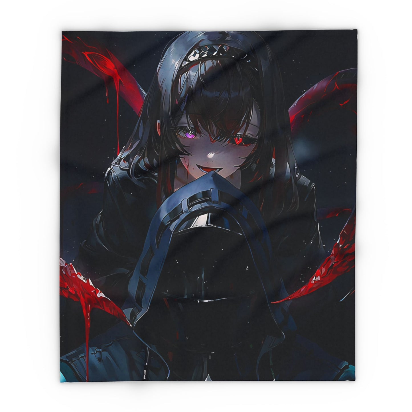 Gothic Anime Arctic Tokyo ghoul style 4Fleece Blanket – Cozy Blankie for Fans, Stylish Home Decor, Unique Gift for Collectors, Cozy Night In