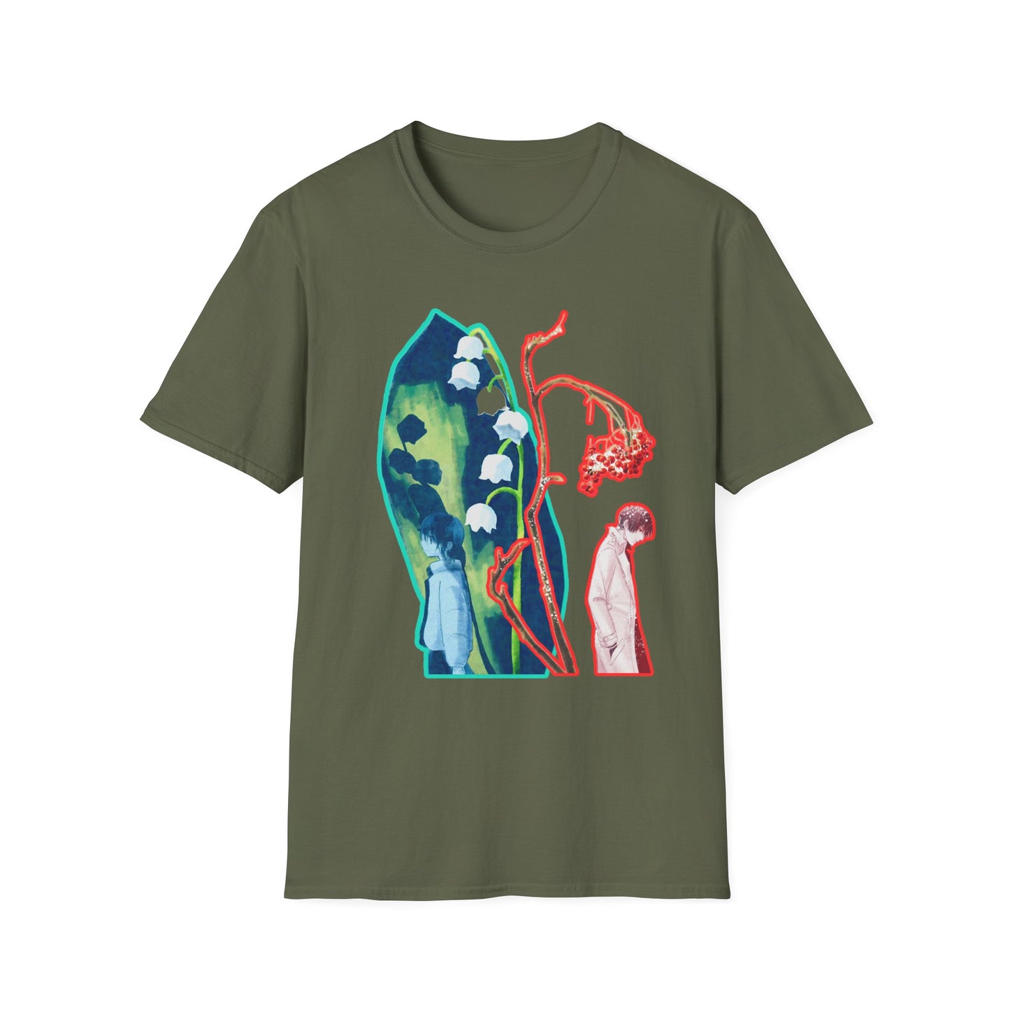 Artistic Unisex erased 5 Softstyle T-Shirt | Unique Graphic Tee, Gift for Art Lovers, Trendy Fashion, Everyday Wear, Creative Style