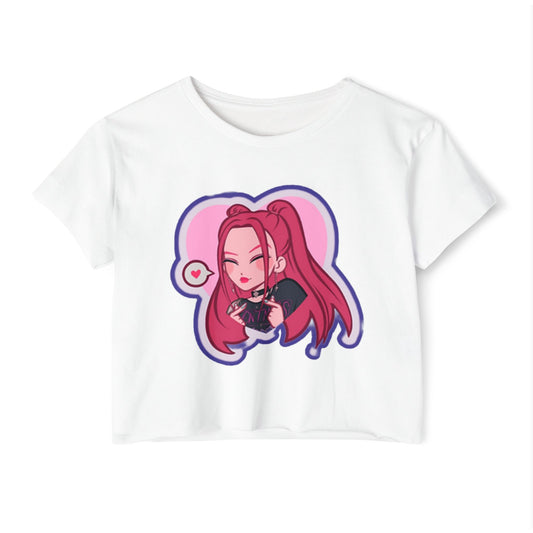 Copy of Idol style 3 Crop Top, Cute Anime Crop Top, Summer Festival Shirt, Graphic Tee for Music Festivals, Trendy Anime Apparel