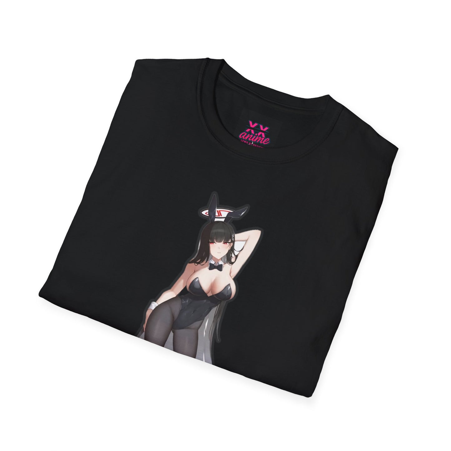 Anime-Inspired Witchy lewd bunny 2 T-Shirt: Spooky Season Vibe, Perfect for Comic Con, Halloween Party, or Casual Wear, Unisex Softstyle Tee, [...]