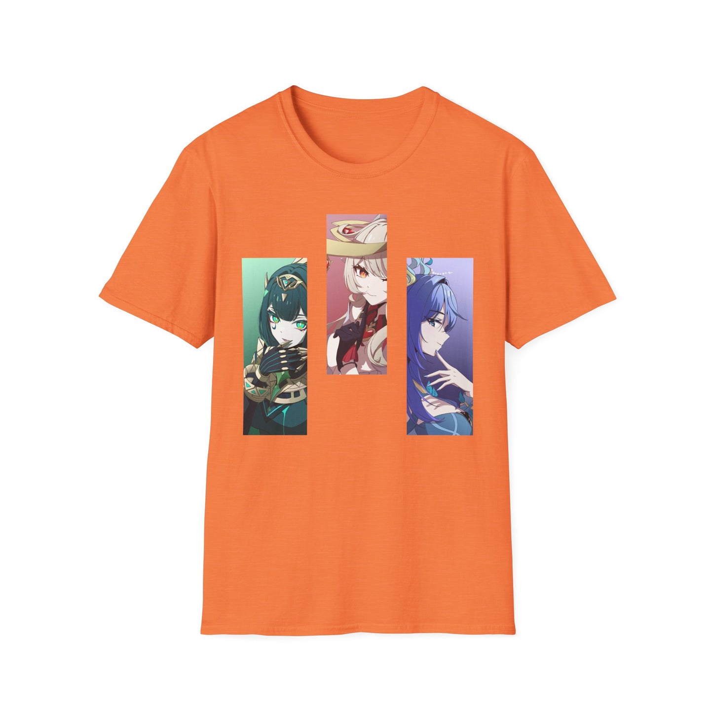 Anime Trio Unisex Softstyle T-Shirt, Casual Tee, Geek Fashion, Gift for Anime Lovers, Novelty Shirt, Unique Graphic Tee