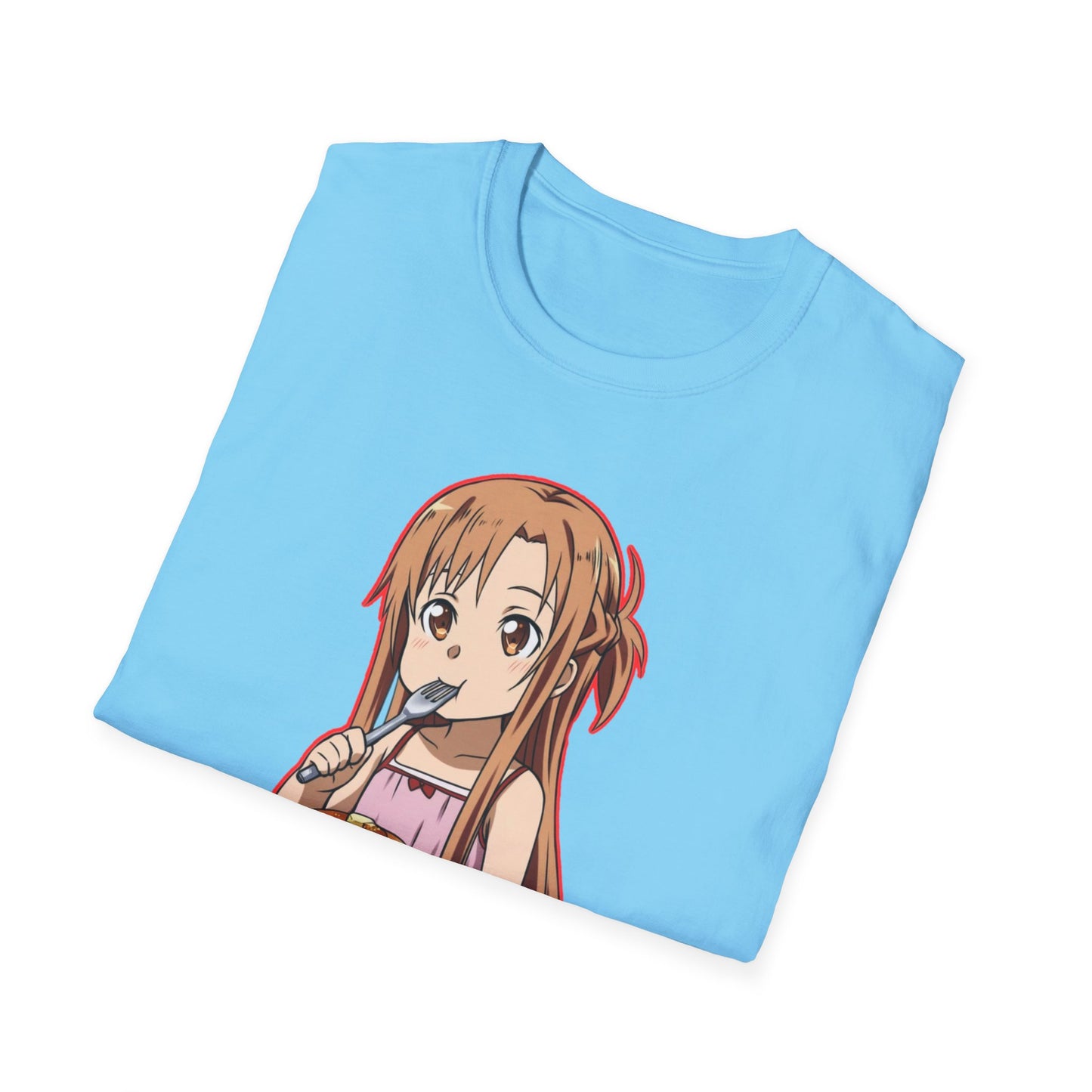 Anime Character Pancakes  sao Unisex Softstyle T-Shirt, Cute Graphic Tee, Gift for Fans, Casual Wear, Cosplay Event