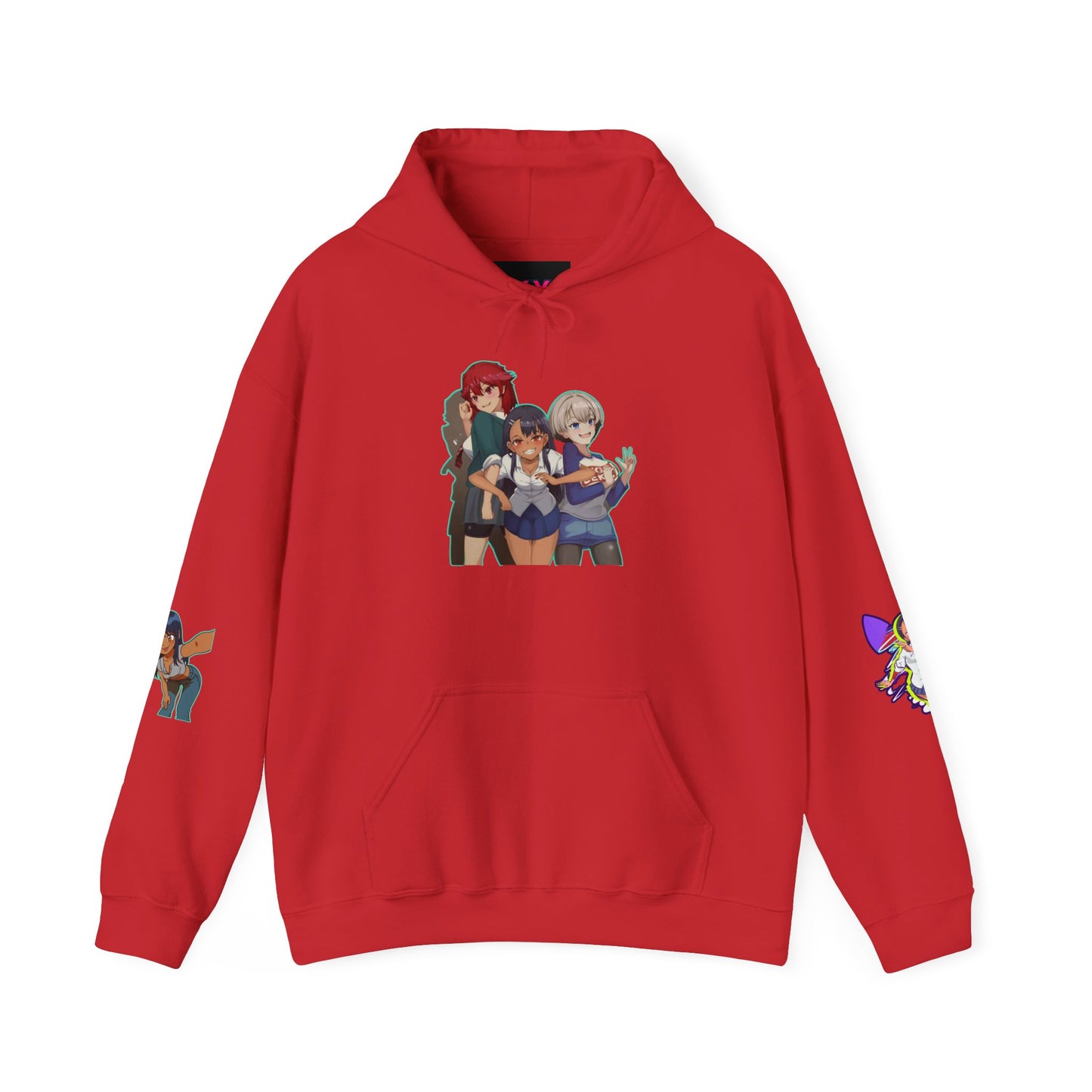 Anime-Themed Hoodie with Playful Graphics, Gift for Anime Fans, Cozy Lounge Wear, Casual Streetwear, Unique Gift Idea