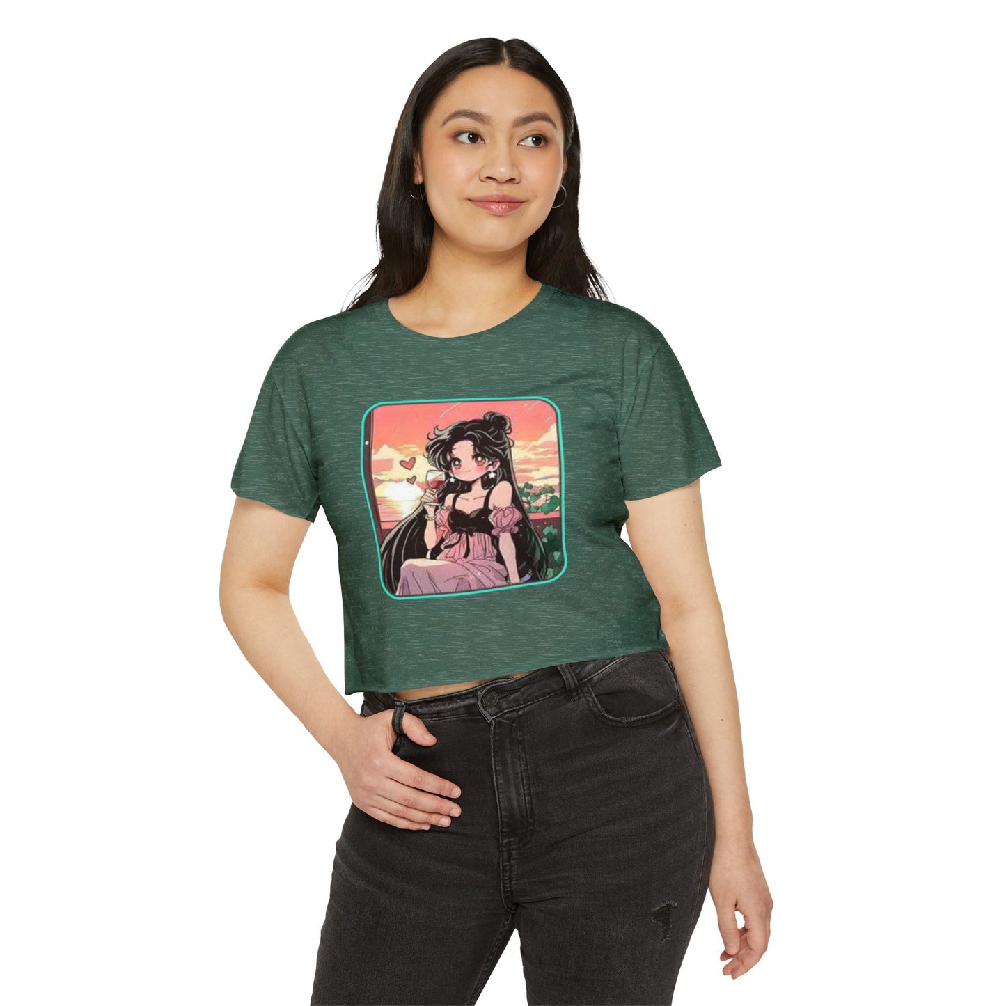 Chic Festival sailor moon 17 Crop Top | Anime Style T-Shirt, Summer Fashion, Music Festival Outfit, Casual Wear, Gift for Her