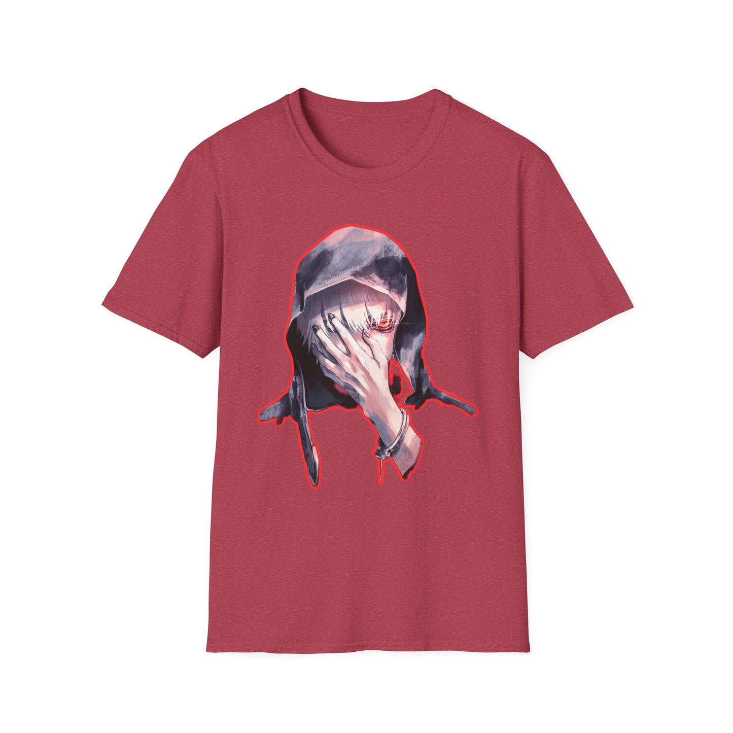 Unisex Graphic Tee tokyo ghoul style 3with Distressed Art, Casual Fashion, Streetwear Style, Gifts for Art Lovers, Everyday Wear, Unique Gift Idea