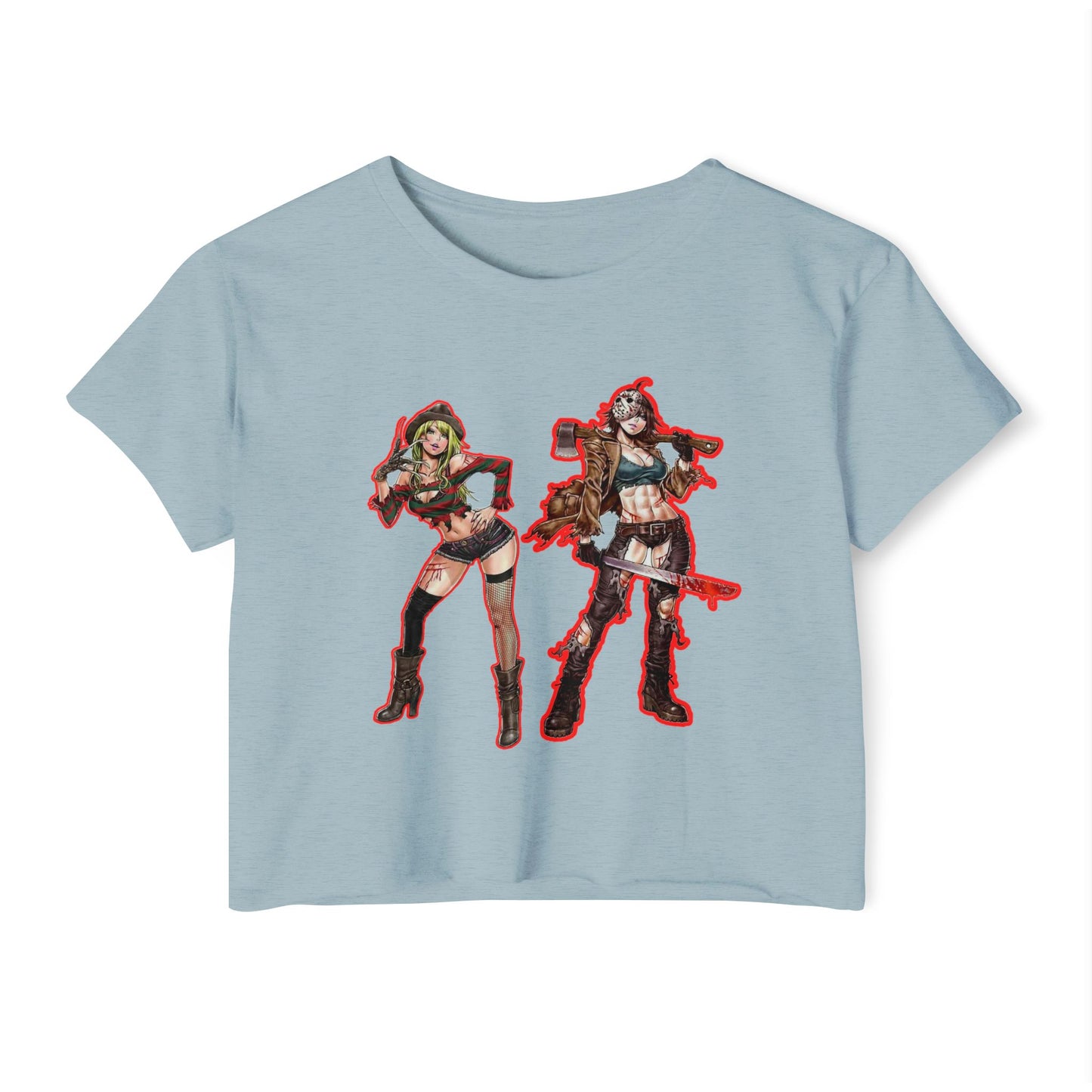 Fierce Festival spooky season masters of horror 1Crop Top, Women's Graphic Tee, Edgy Summer Shirt, Concert Outfit, Music Festival Apparel, Statement Top