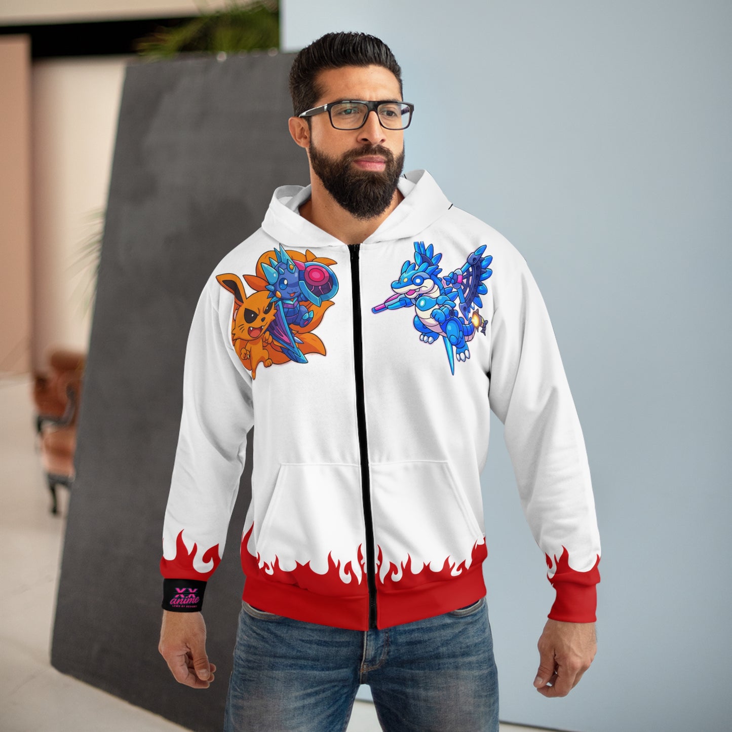 Drykage stlye Zip Hoodie version  1(AOP)