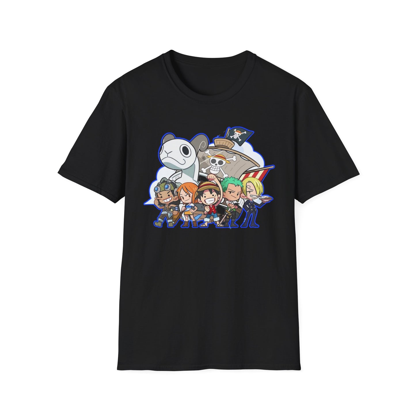 Cute Cartoon Character one piece 7 T-Shirt, Graphic Tee for Anime Lovers, Unisex Gift, Casual Wear, Softstyle Shirt