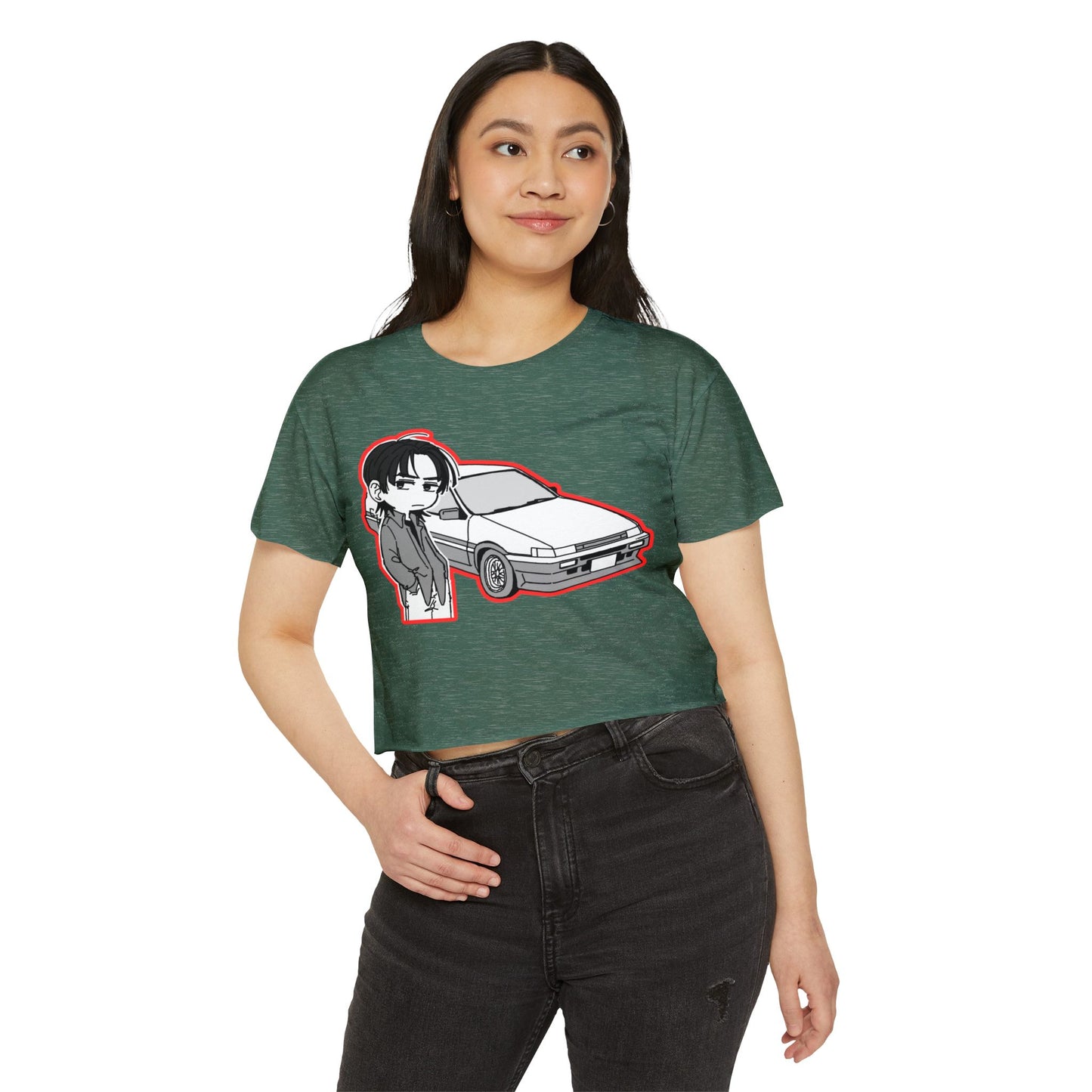 Festival Vibes initial D 2 Crop Top, Graphic Tee for Music Lovers, Summer Top, Cute Streetwear, Ideal for Concerts, Gifts for Her