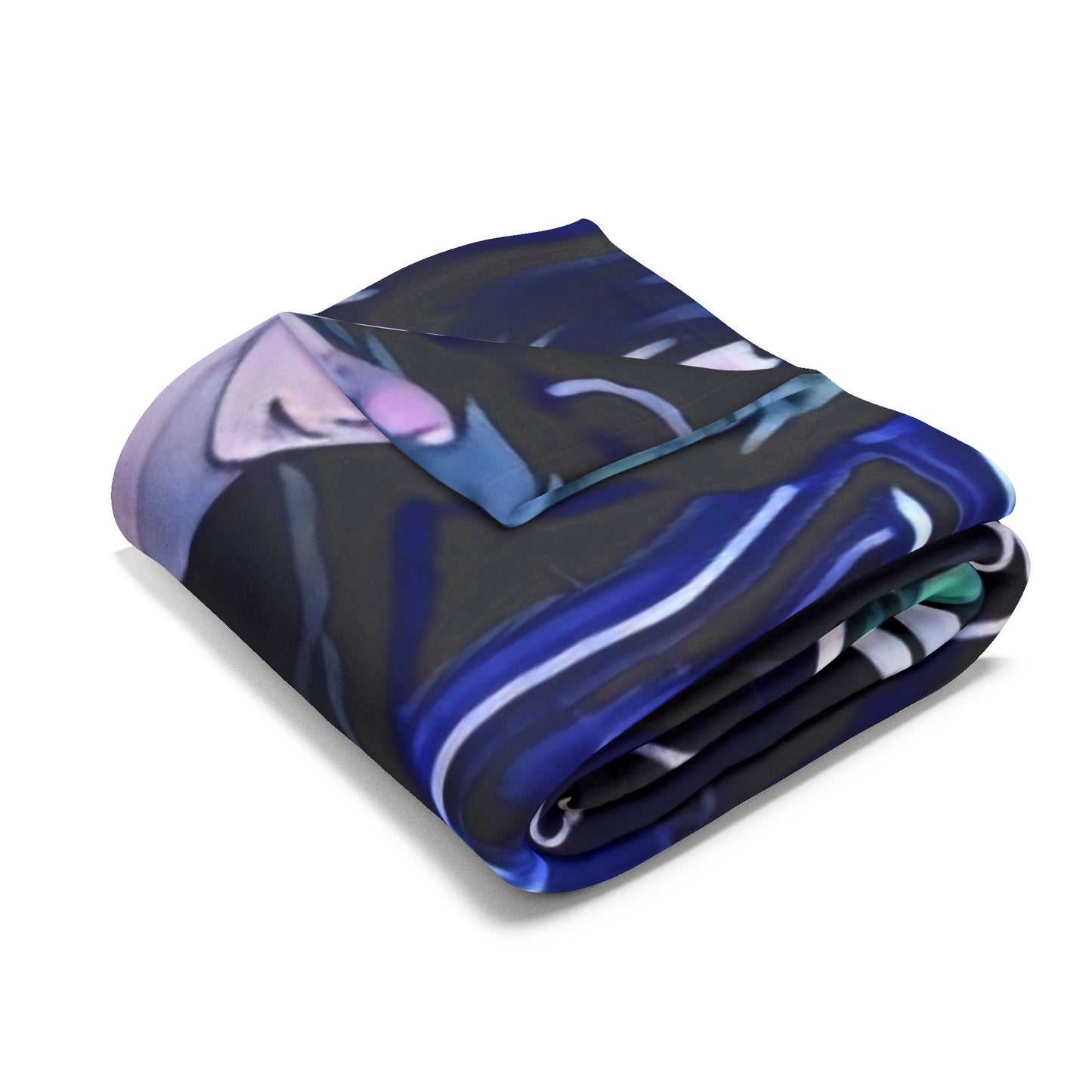 Cozy Arctic initial D Fleece Blanket with Trendy Anime Characters, Perfect for Comfort, Gifting, Home Decor, Anime Fans, Cozy Evenings