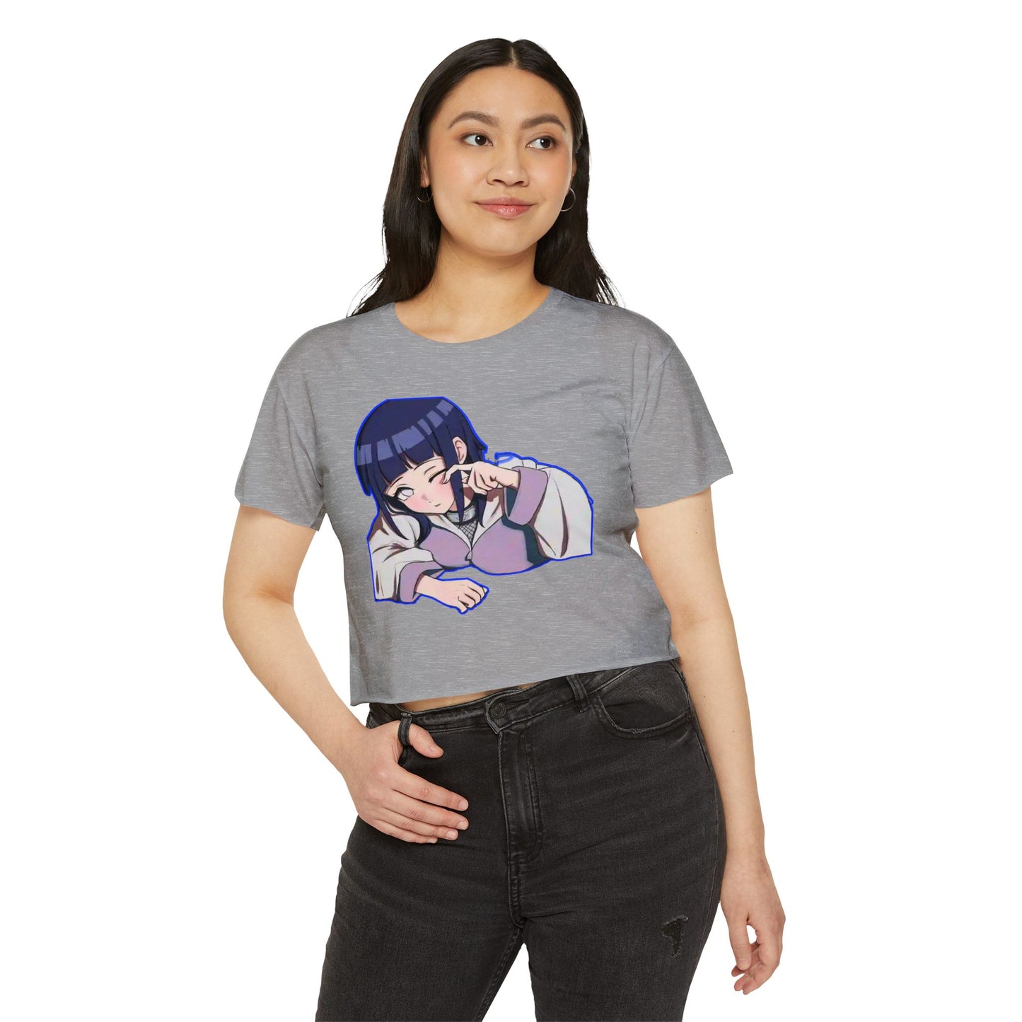 Women’s Festival Crop Naruto Top, Cute Anime Shirt, Casual Summer Tee, Trendy Graphic Top, Gifts for Her, Festival Wear