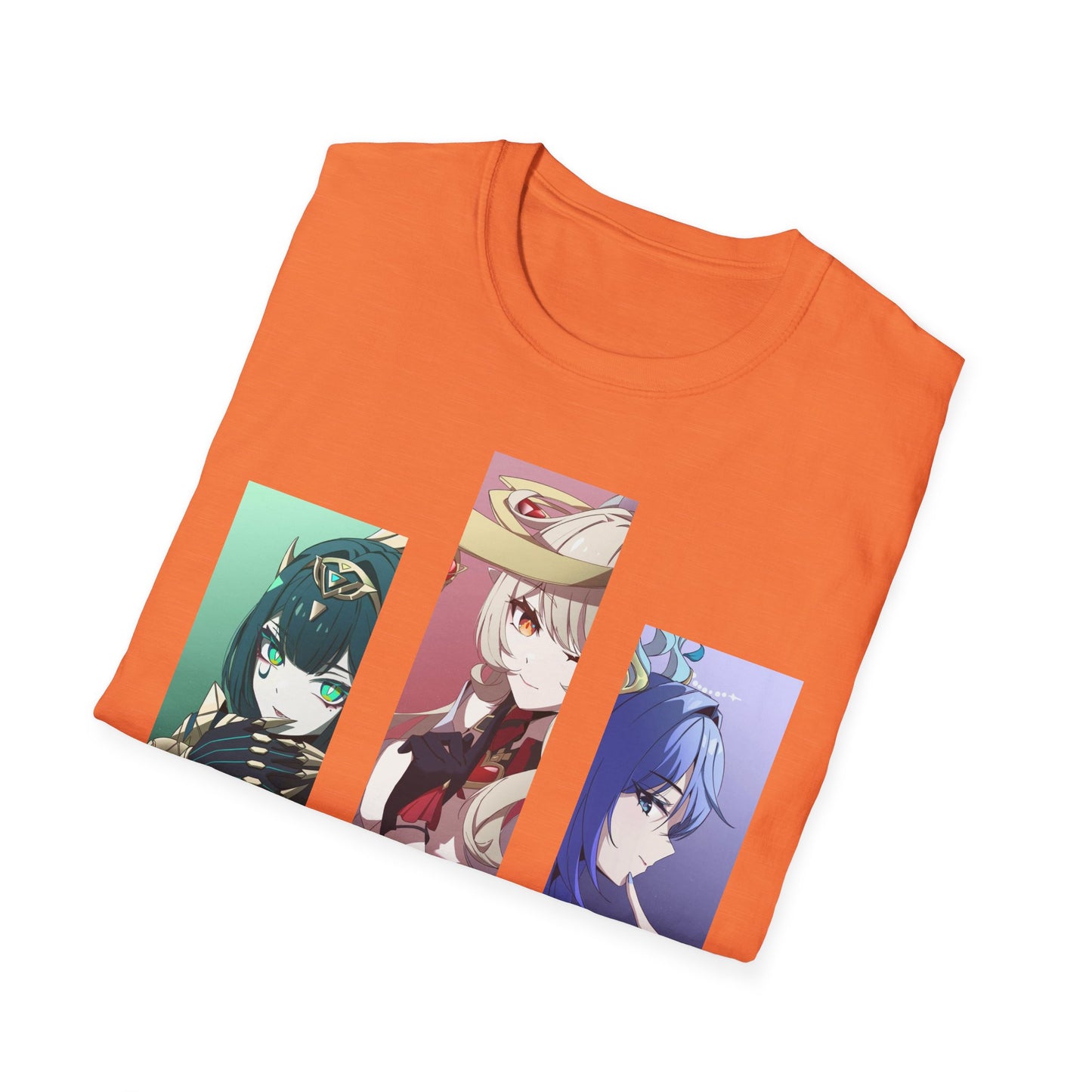 Anime Trio Unisex Softstyle T-Shirt, Casual Tee, Geek Fashion, Gift for Anime Lovers, Novelty Shirt, Unique Graphic Tee