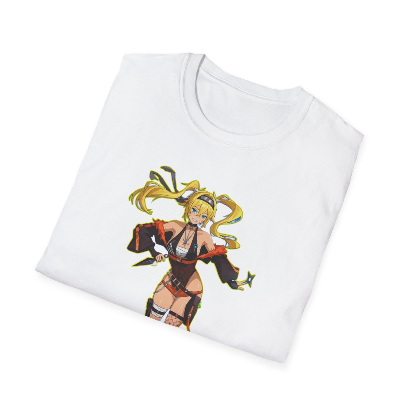 Anime-Inspired Naruto 8 Unisex Softstyle T-Shirt, Casual Wear, Gifts for Gamers, Comic Con Apparel, Unique Fashion Statement