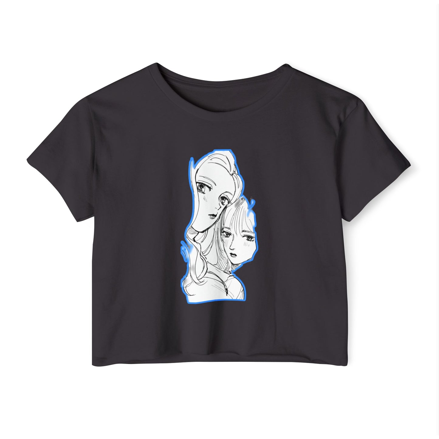 Women's Festival initial D 3 Crop Top with Unique Art Design, Boho Style Tee, Summer Concert Top, Gift for Music Lovers, Casual Everyday Wear