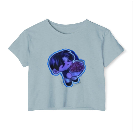 Festival Vibe Women's  initial D 4Crop Top, Stylish Summer Tee, Boho Chic Shirt, Music Event Outfit, Cute Gift for Her