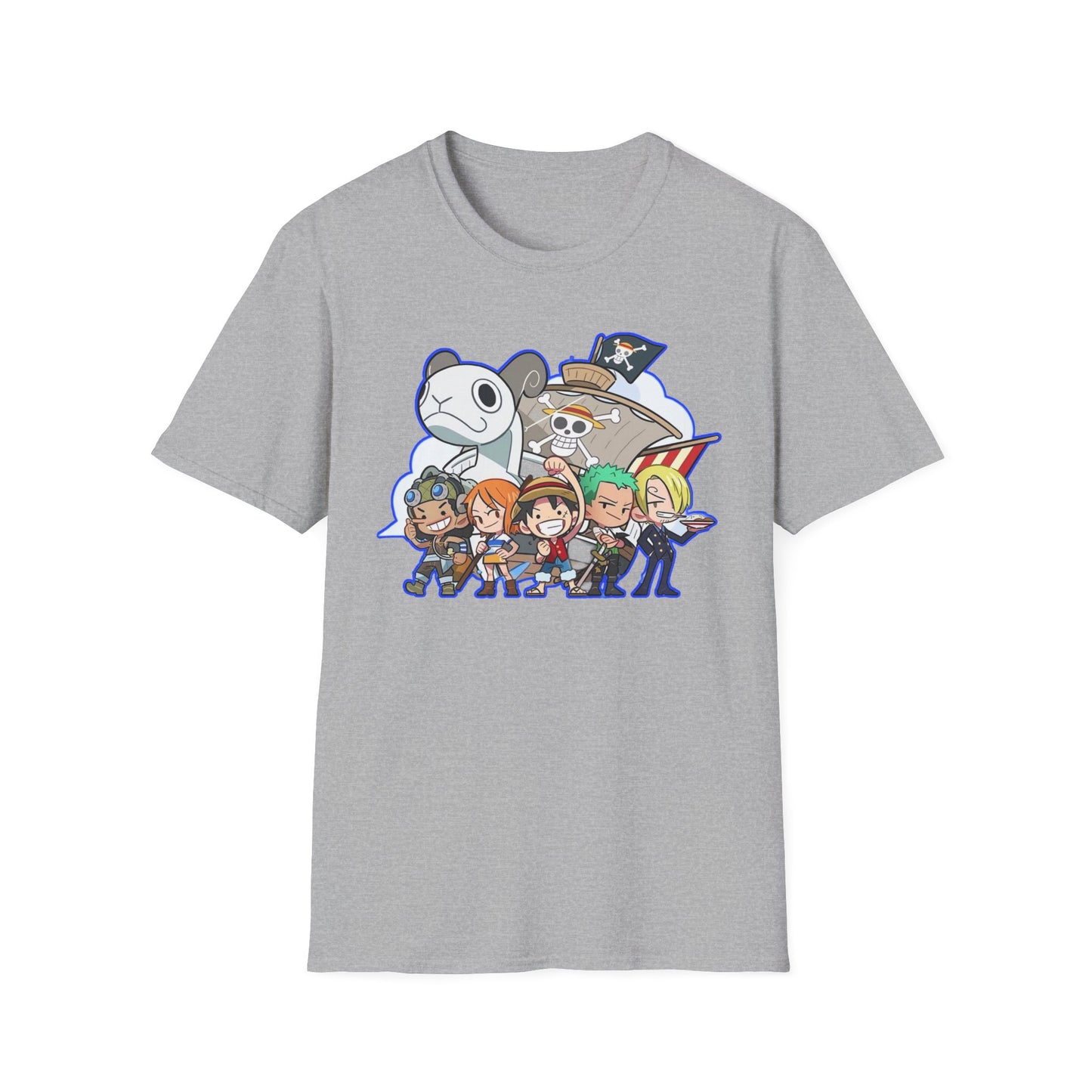 Cute Cartoon Character one piece 7 T-Shirt, Graphic Tee for Anime Lovers, Unisex Gift, Casual Wear, Softstyle Shirt