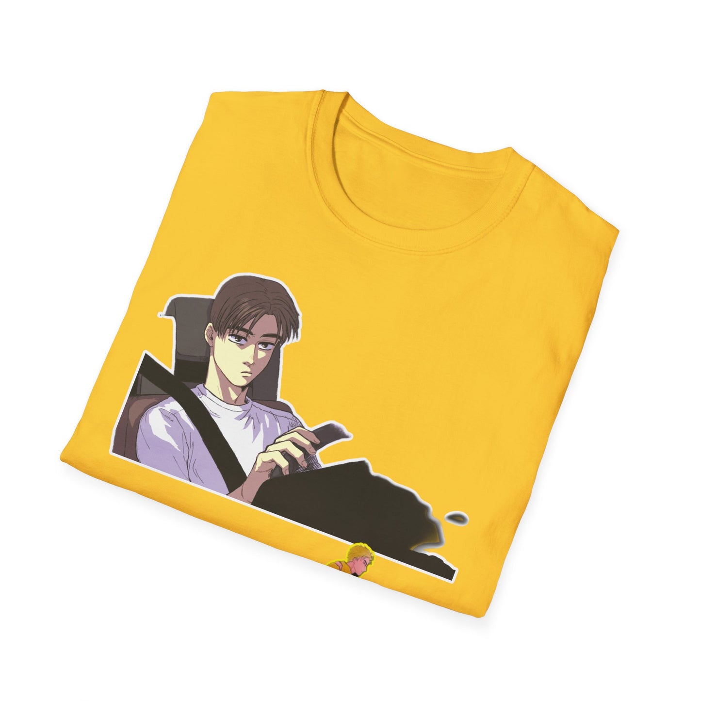 Anime-Inspired Unisex initial D 9 Softstyle T-Shirt, Graphic Tee, Casual Wear, Gift for Fans, Streetwear Style, Soft Cotton Top