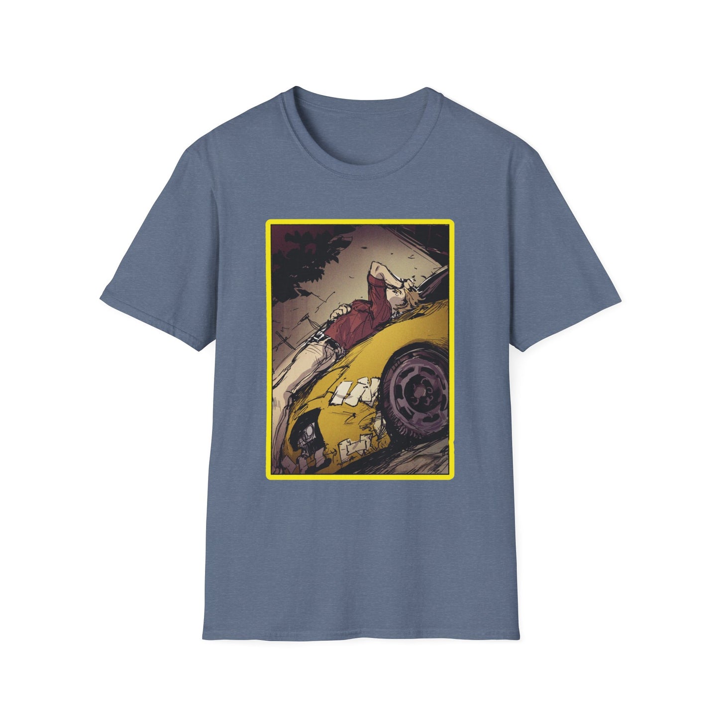 Retro Car Art initial D 11 Unisex Softstyle T-Shirt | Casual Fashion, Graphic Tee, Gift for Car Lovers, Streetwear, Vintage Aesthetic