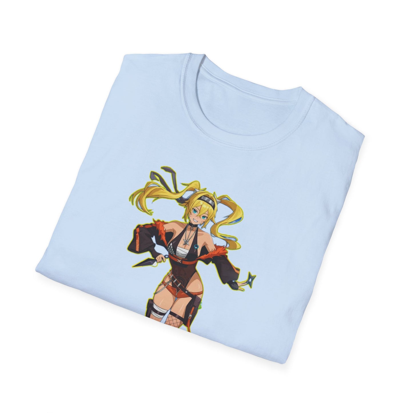 Anime-Inspired Naruto 8 Unisex Softstyle T-Shirt, Casual Wear, Gifts for Gamers, Comic Con Apparel, Unique Fashion Statement