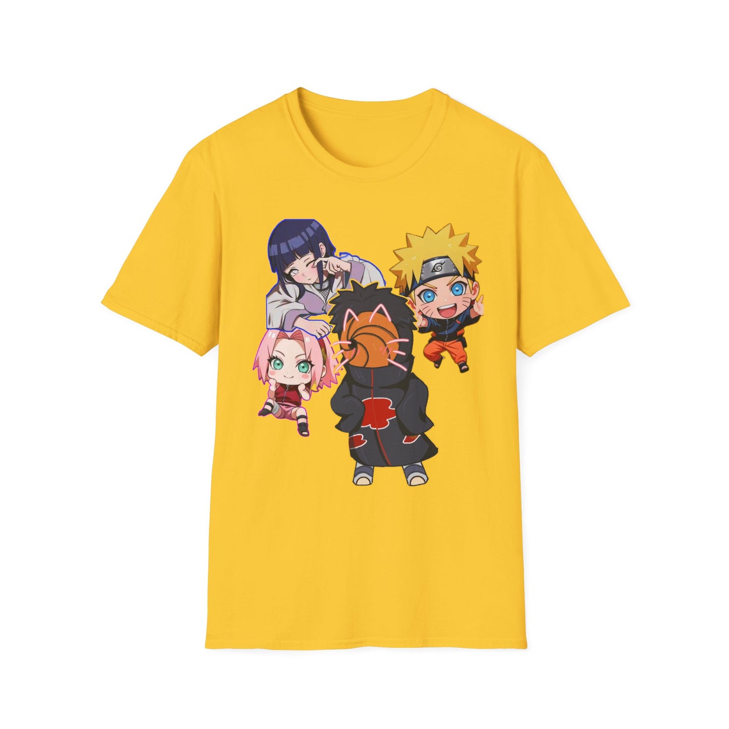 Anime Character Naruto 3T-Shirt, Softstyle Tee for Fans, Gift for Comic Lovers, Unisex Casual Shirt, Birthday Celebration Apparel, Otaku Fashion