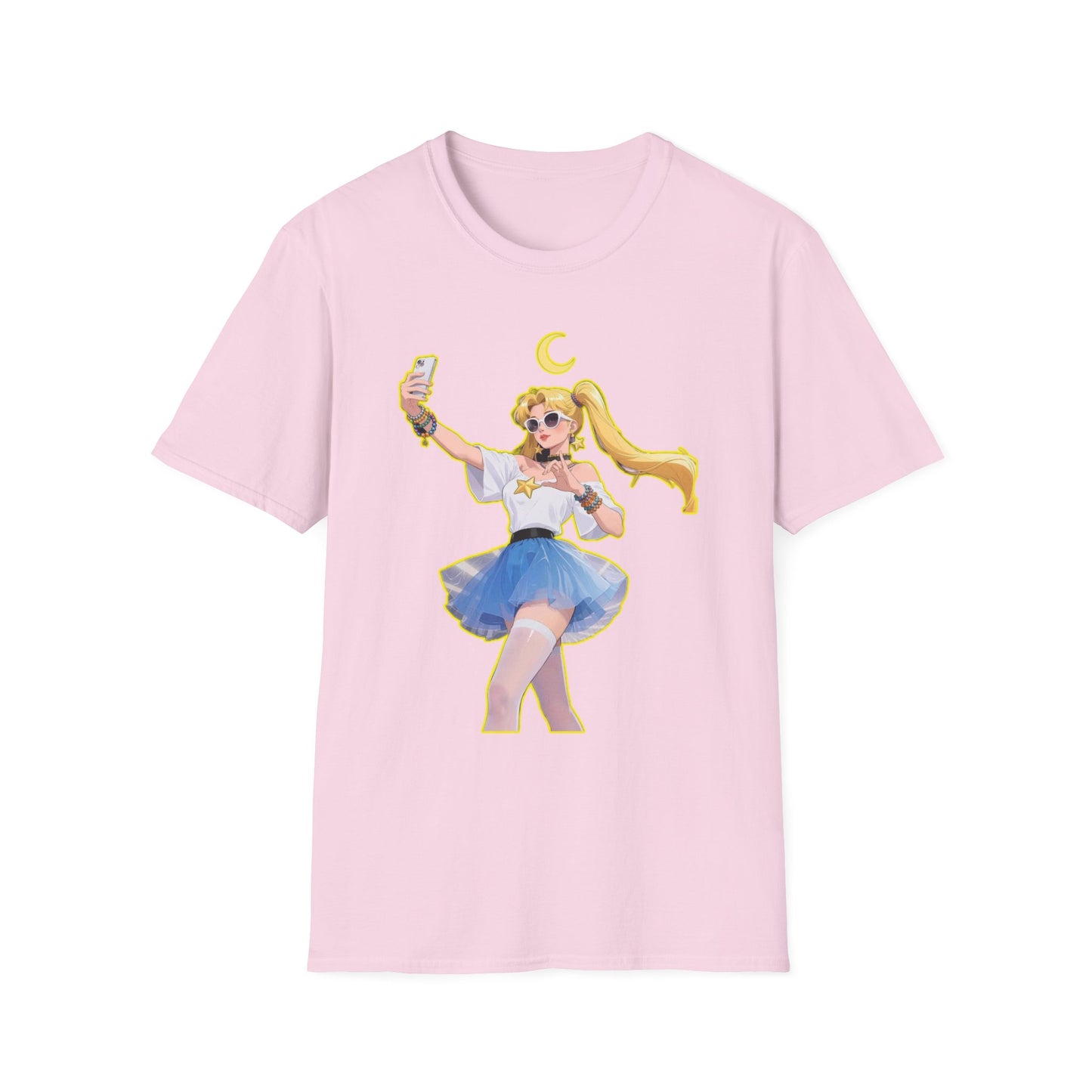 Moonlit Selfie sailor moon Unisex T-Shirt – Fun, Relatable, Casual Wear for Anime Fans, Gifts for Birthdays, Cosplay Events, or Everyday Comfort