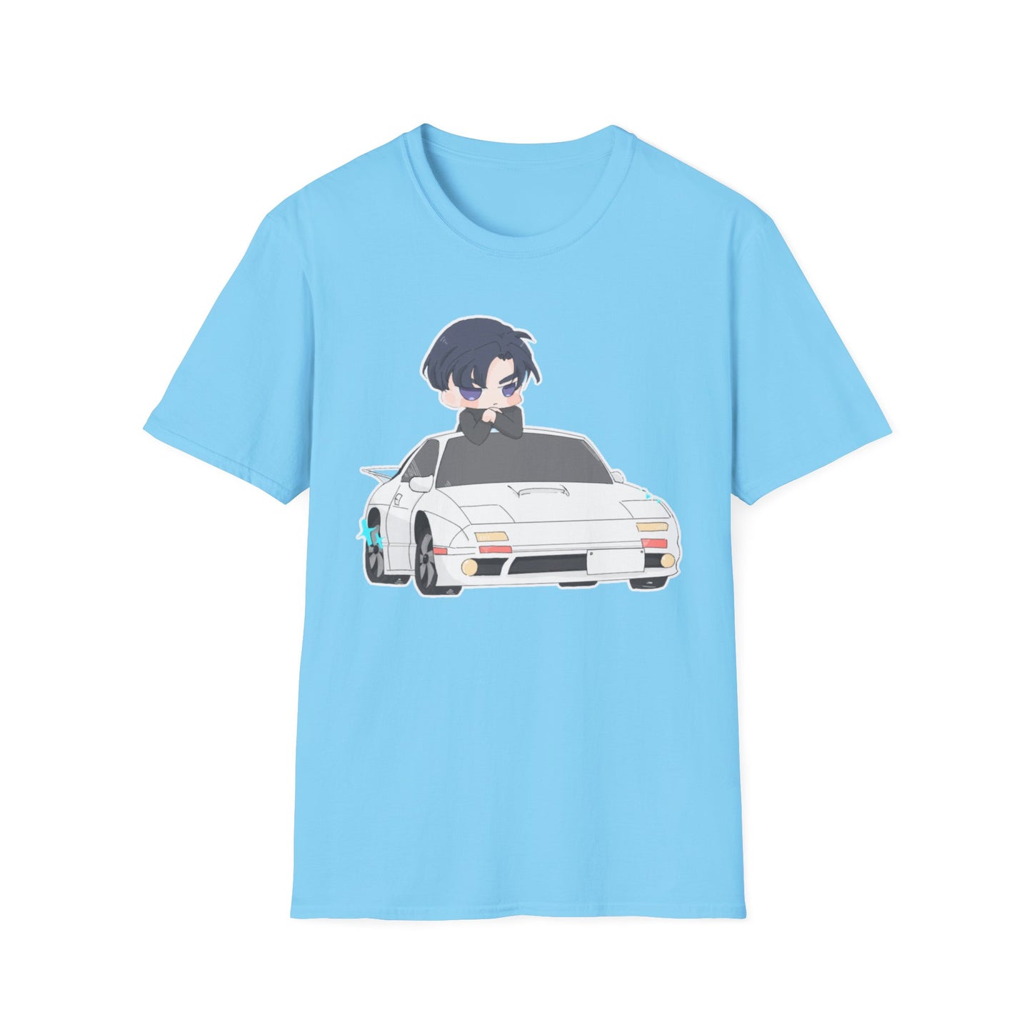 Anime Car initial D 4 Chibi T-Shirt, Unisex Graphic Tee, Cool Gift for Car Lovers, Casual Wear, Streetwear Style