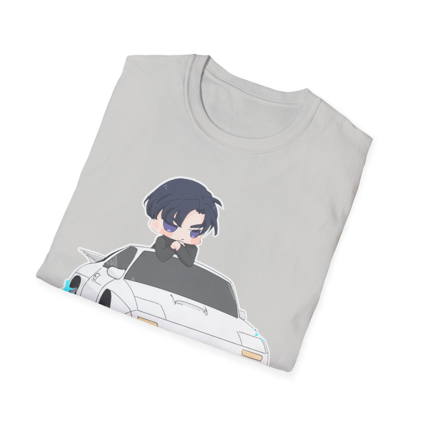 Anime Car initial D 4 Chibi T-Shirt, Unisex Graphic Tee, Cool Gift for Car Lovers, Casual Wear, Streetwear Style