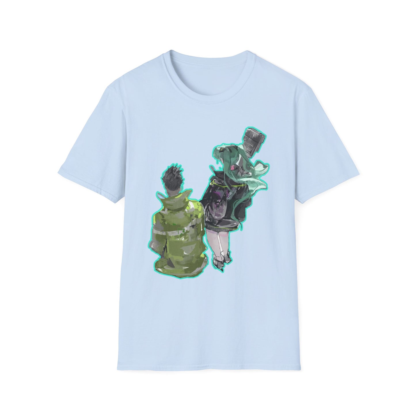 Stylish Unisex  cyber punk style Softstyle T-Shirt with Unique Graphic Design - Perfect for Casual Wear, Gifts, Art Lovers, Birthday, Everyday Style