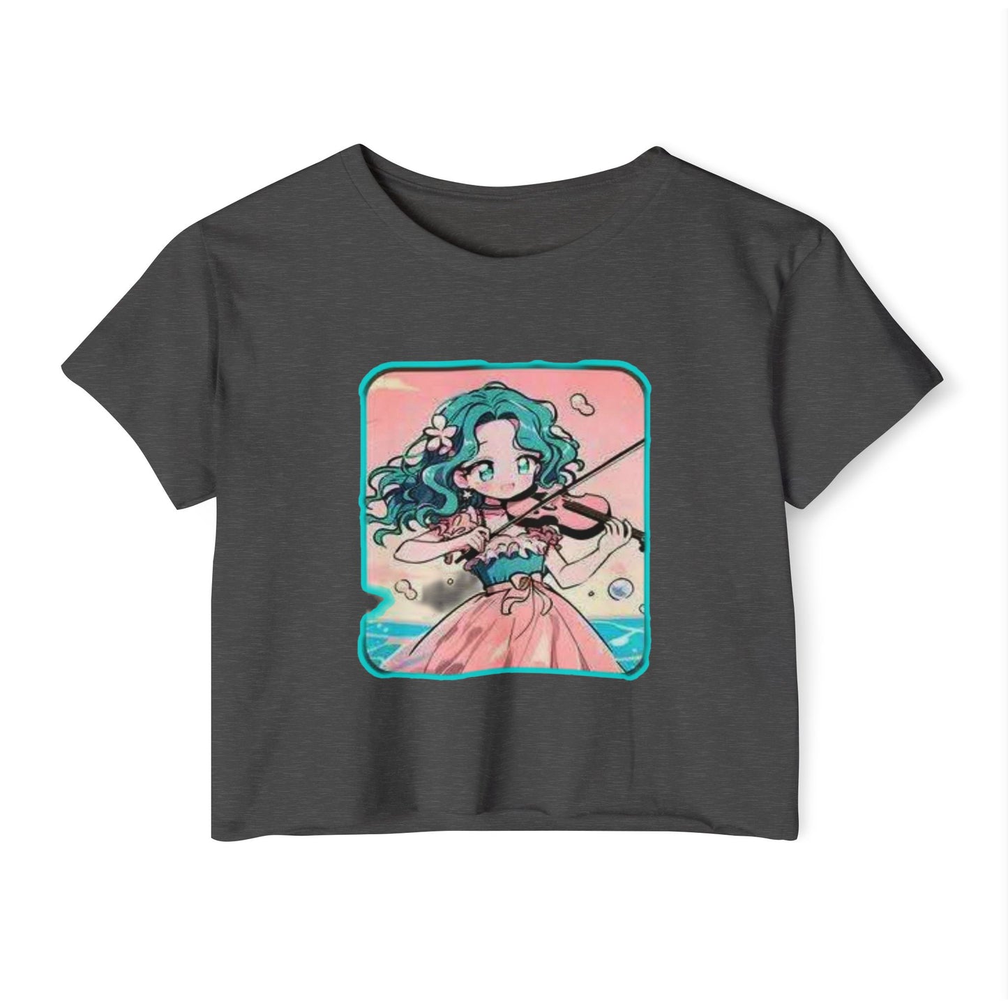 Women's Festival sailor moon 16 Crop Top, Boho Chic Shirt, Cute Summer Top, Music Festival Outfit, Casual Crop Tee, Gift for Her