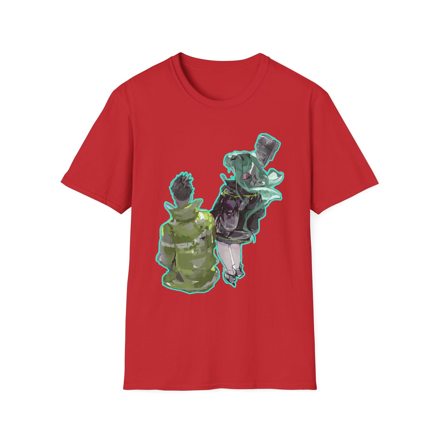 Stylish Unisex  cyber punk style Softstyle T-Shirt with Unique Graphic Design - Perfect for Casual Wear, Gifts, Art Lovers, Birthday, Everyday Style