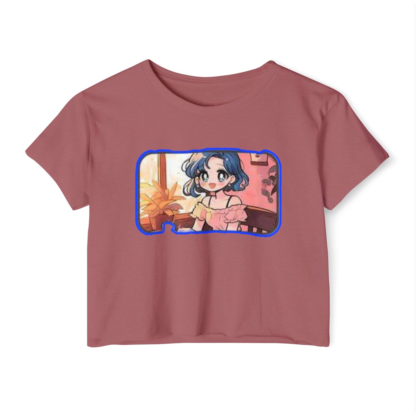 Women's Festival sailor moon 5 Crop Top, Boho Chic Summer Top, Cute Graphic Tee, Casual Festival Wear, Comfortable Weekend Top, Gift for Her