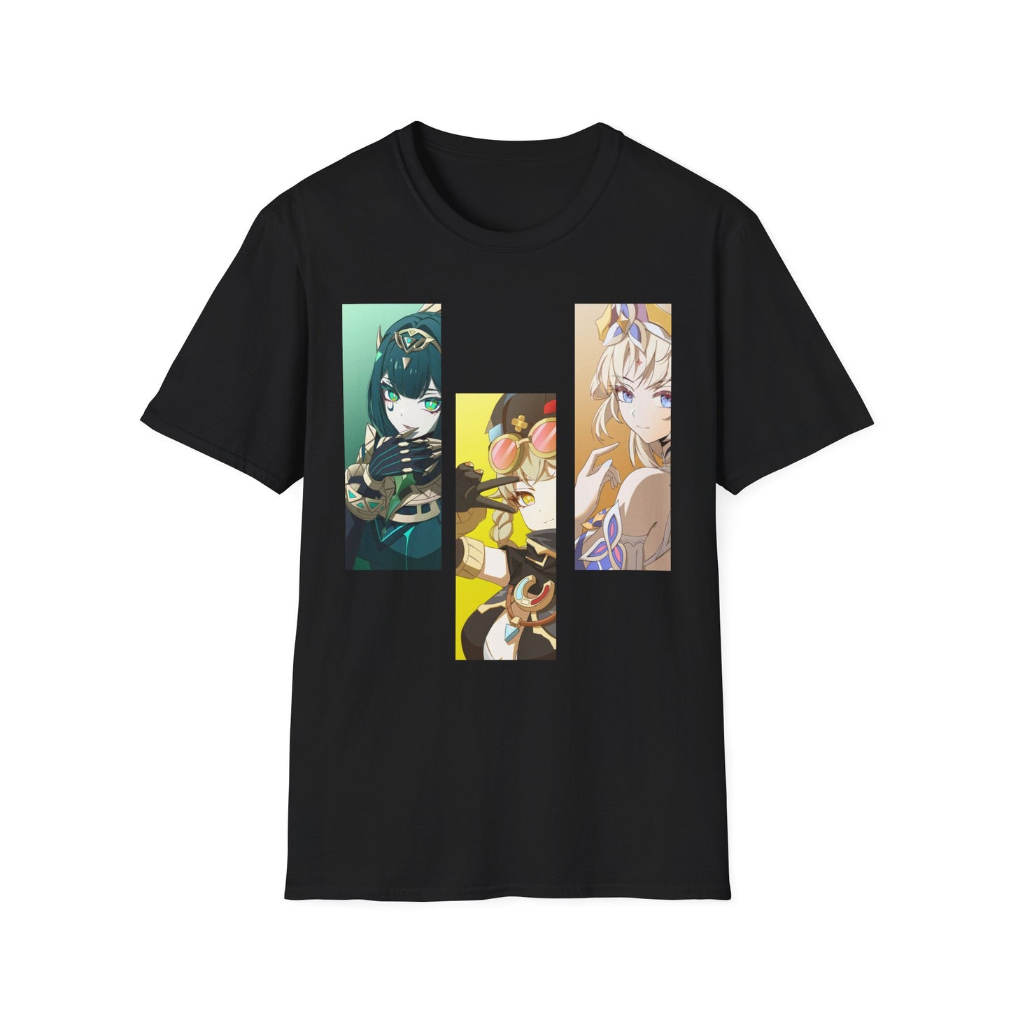 Anime-Inspired Unisex trio 2 Softstyle T-Shirt, Graphic Tee, Casual Wear, Gift for Anime Fans, Unique T-Shirt, Comfortable Streetwear