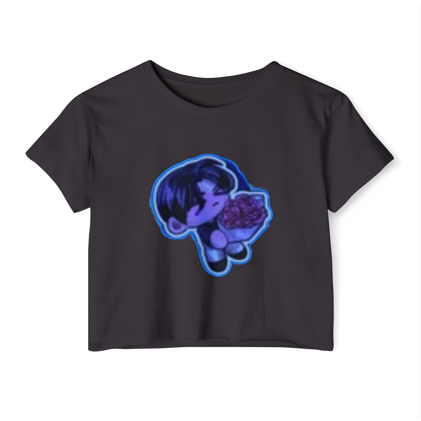 Festival Vibe Women's  initial D 4Crop Top, Stylish Summer Tee, Boho Chic Shirt, Music Event Outfit, Cute Gift for Her