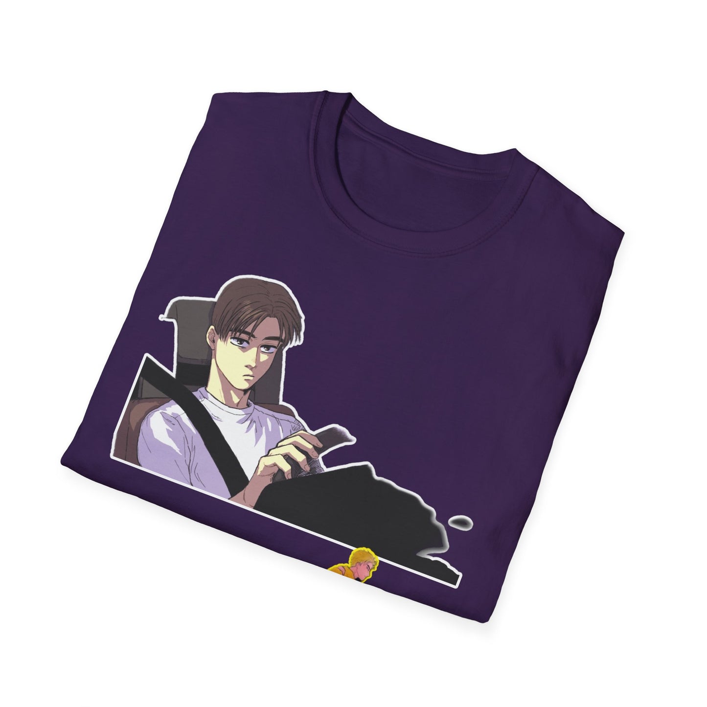 Anime-Inspired Unisex initial D 9 Softstyle T-Shirt, Graphic Tee, Casual Wear, Gift for Fans, Streetwear Style, Soft Cotton Top