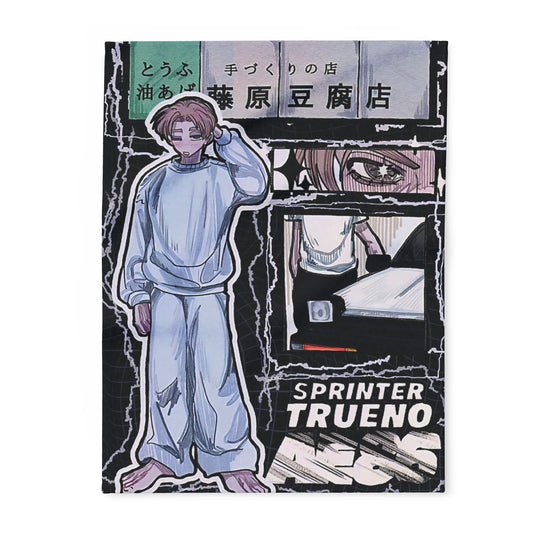 Cozy Arctic Fleece initial D 2 Blanket, Warm Throw for Home, Unique Manga Art, Perfect Gift for Anime Lovers, Comfortable Sofa Accessory