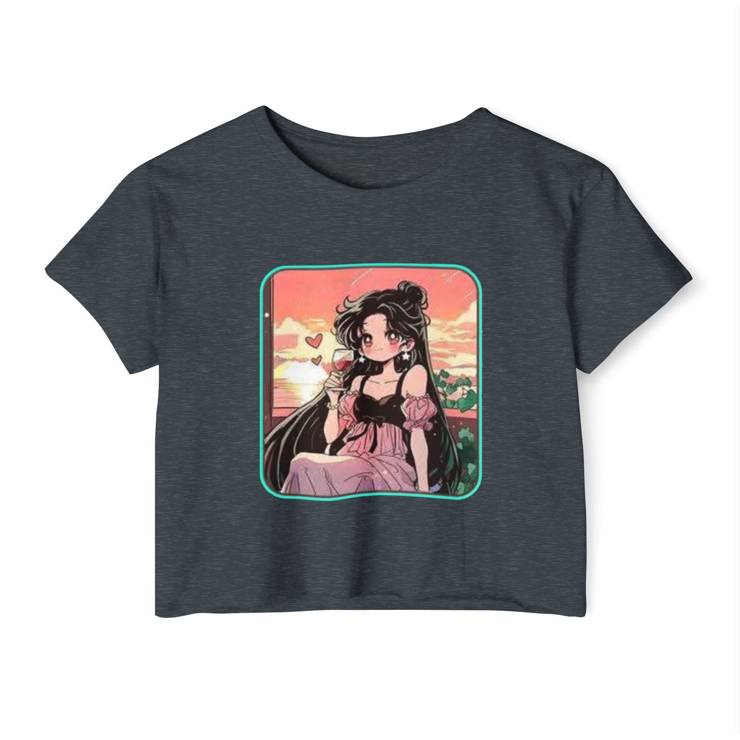Chic Festival sailor moon 17 Crop Top | Anime Style T-Shirt, Summer Fashion, Music Festival Outfit, Casual Wear, Gift for Her