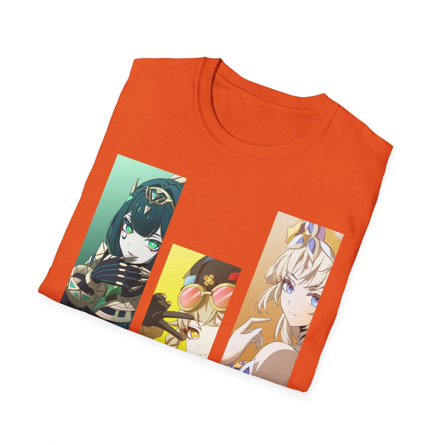 Anime-Inspired Unisex trio 2 Softstyle T-Shirt, Graphic Tee, Casual Wear, Gift for Anime Fans, Unique T-Shirt, Comfortable Streetwear