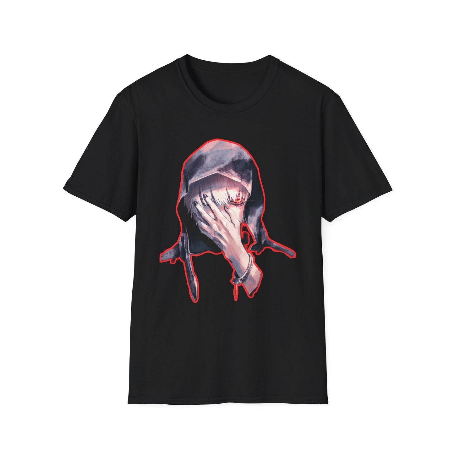 Unisex Graphic Tee tokyo ghoul style 3with Distressed Art, Casual Fashion, Streetwear Style, Gifts for Art Lovers, Everyday Wear, Unique Gift Idea