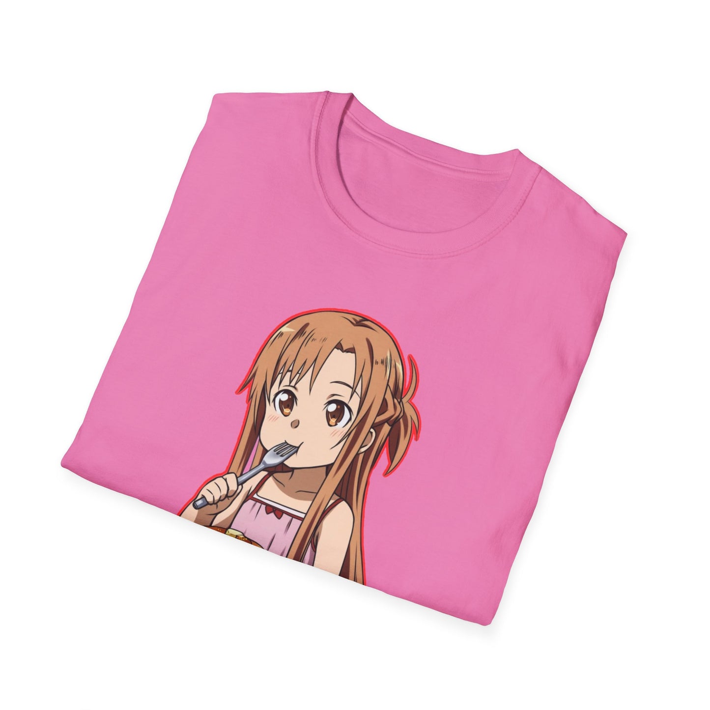 Anime Character Pancakes  sao Unisex Softstyle T-Shirt, Cute Graphic Tee, Gift for Fans, Casual Wear, Cosplay Event