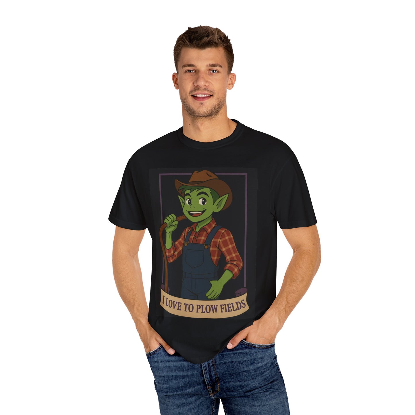 Unisex Garment-Dyed T-shirt, Fun Farm Goblin Tee, Retro Anime Graphic Shirt, Casual Outfit, Perfect Gift for Conventions, Unique [...]