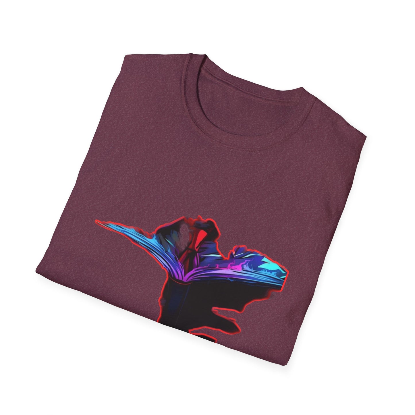 Dn Colorful Artistic Michigan Unisex Softstyle T-Shirt, Casual Wear, Unique Gift, Summer Outfit, Birthday Present, Art Lover's Tee